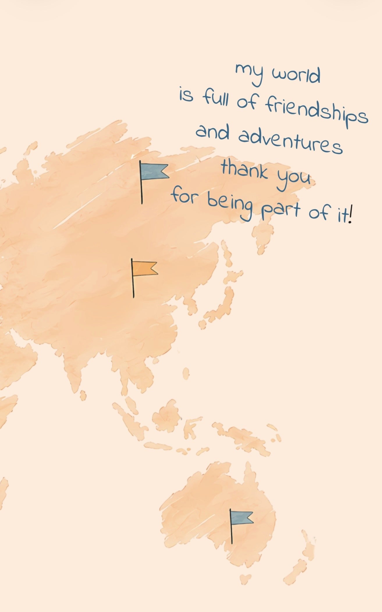 Inside page of the Little World Explorer Friendship Book